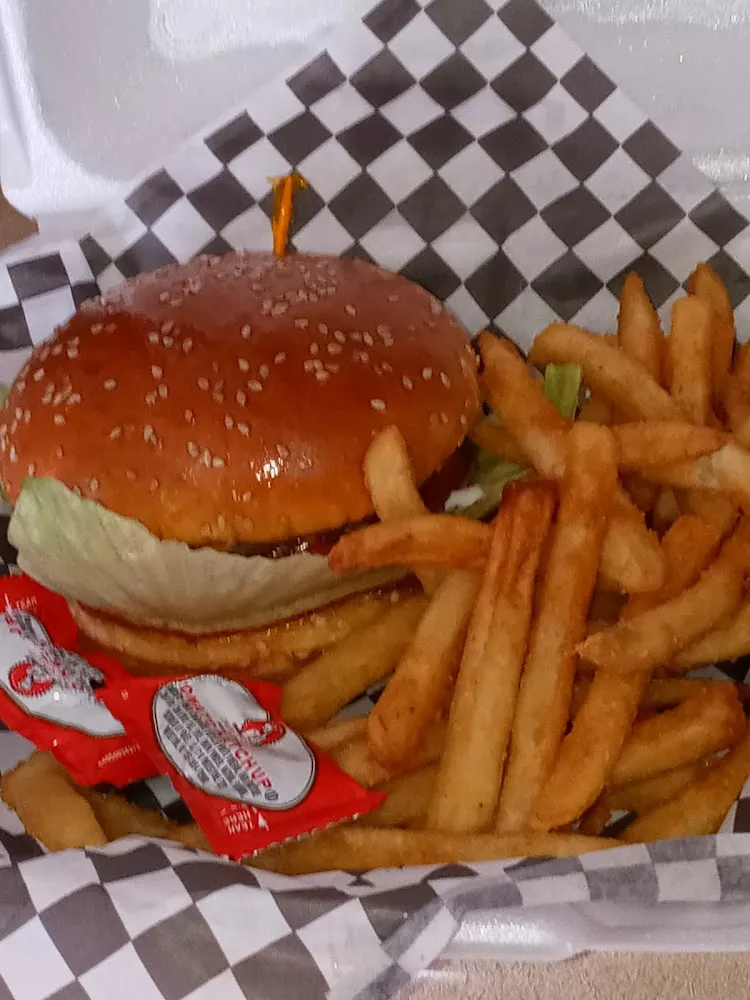 Cheese Burger and Fries